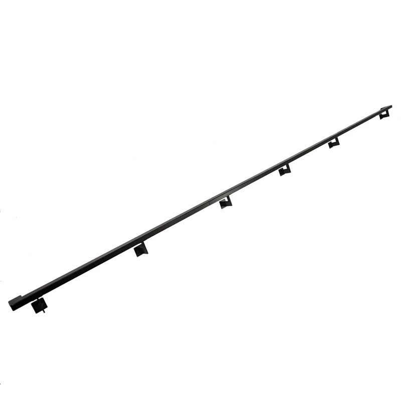 Black Powder Coated Aluminum 2 Foot Handrail Grab Bar Set