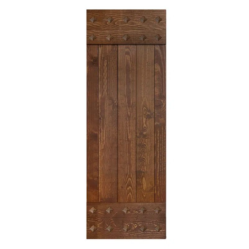 Mid-Century Modern 84" Dark Walnut Solid Wood Barn Door Slab