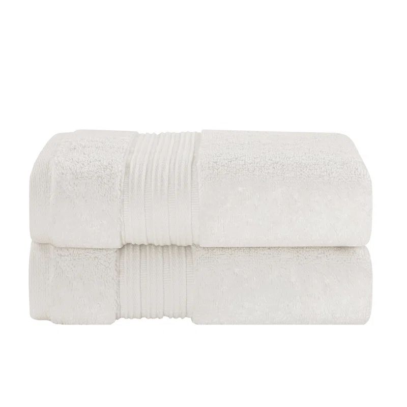 White Turkish Cotton Hand Towels 2-Piece Set