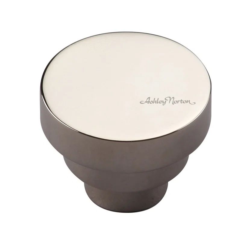 Polished Nickel Round Conical Cabinet Knob with Mounting Hardware