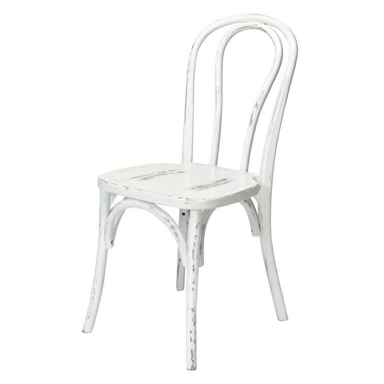 Off-White Wooden Cross Back Chiavari Side Chair