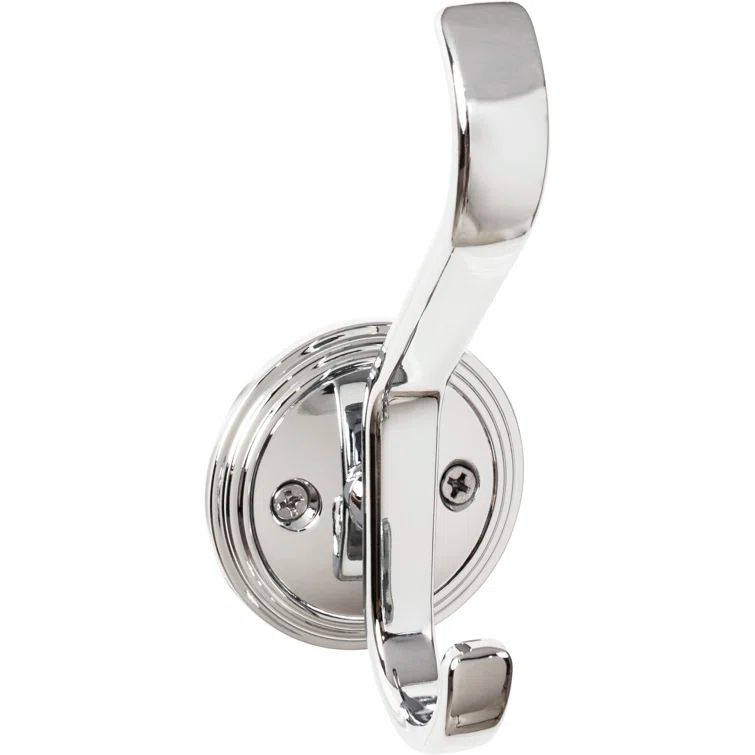 Polished Chrome Traditional Wall-Mounted Double Hook