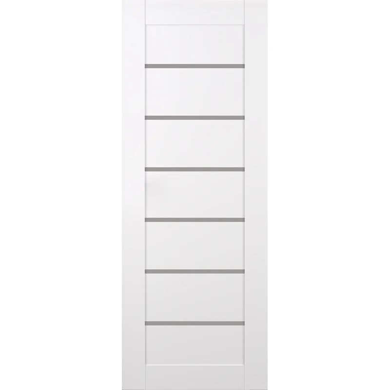 Alba White Frosted Glass Textured Solid Core Pine Door Slab