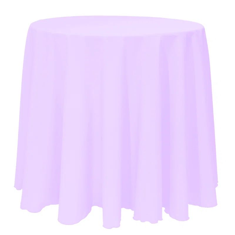 Lilac Round 96-Inch Polyester Fabric Tablecloth