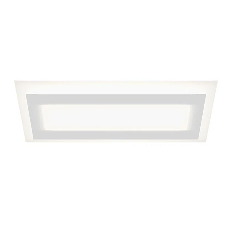 Sleek White Aluminum LED Ceiling Light Fixture 36 in