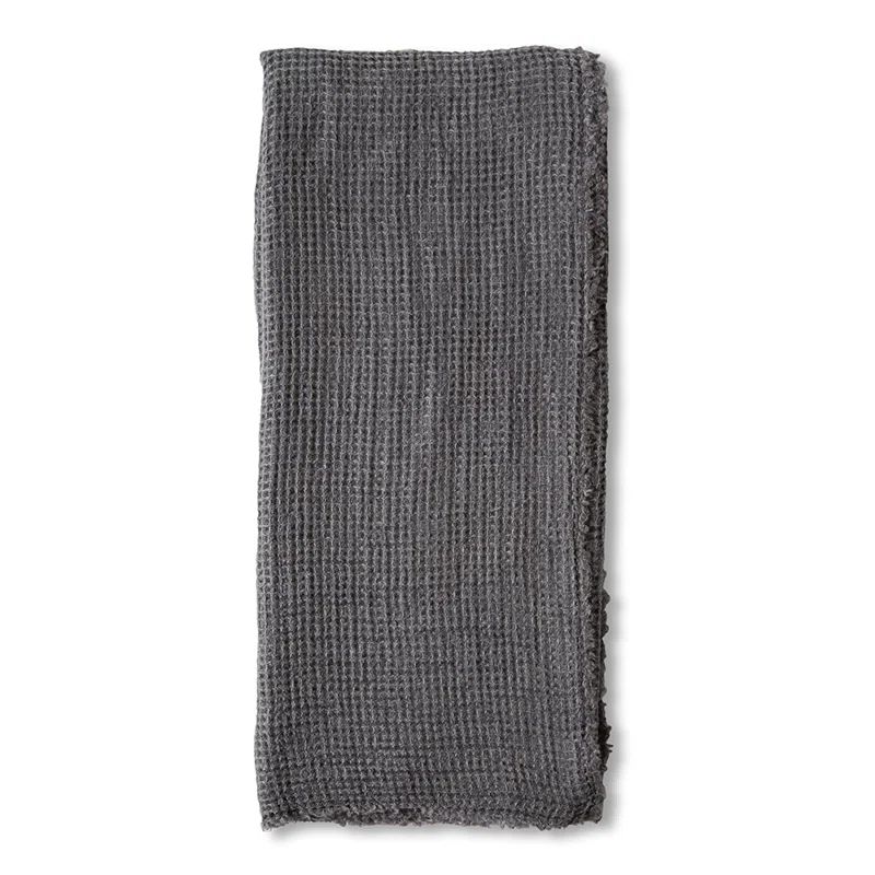 Midnight Organic Cotton Crocheted Throw Blanket