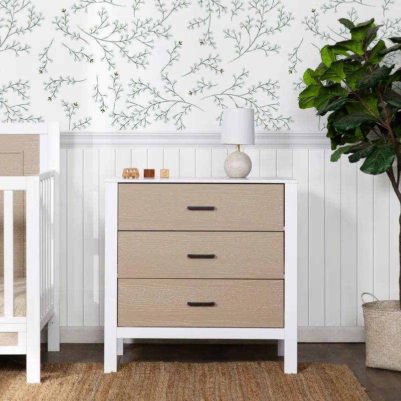 Coastwood White Farmhouse 3-Drawer Nursery Dresser