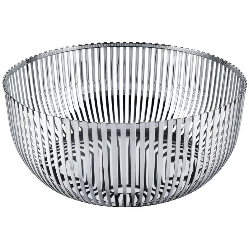 Polished Stainless Steel Round Fruit Basket
