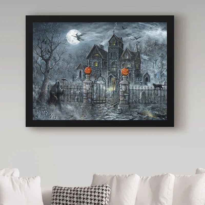 Jeff Tift Haunted Mansion Wrapped Canvas Wall Art
