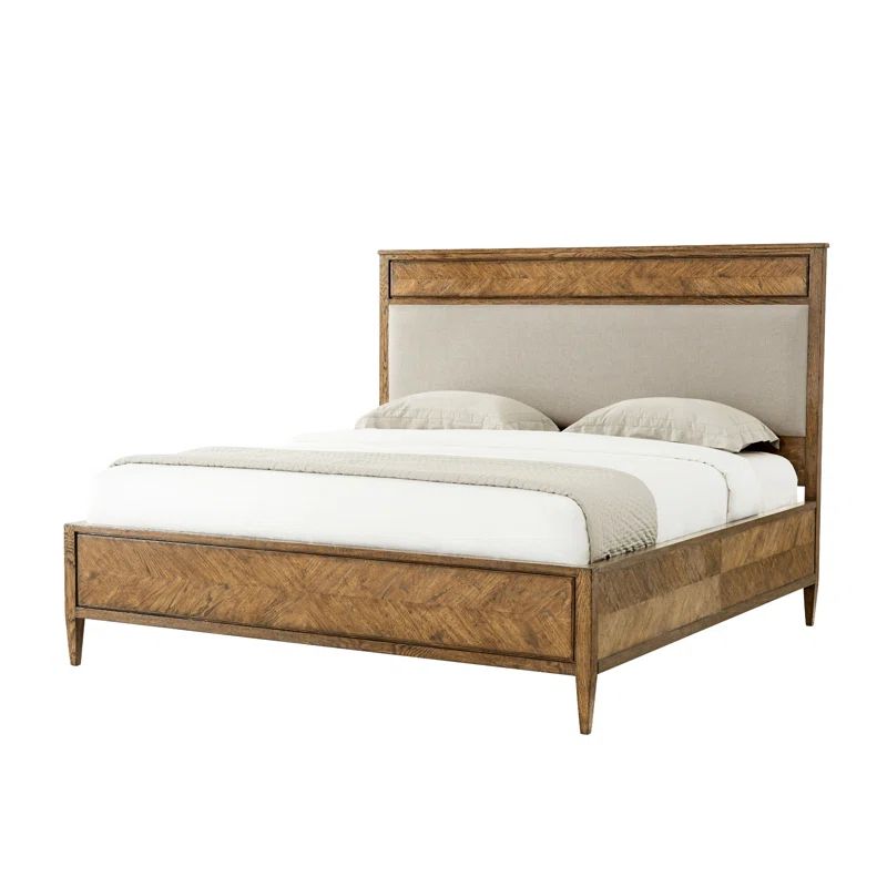 Dawn Oak Queen Upholstered Bed with Headboard