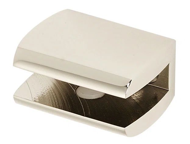 Manhattan Polished Nickel 24" Beveled Glass Bracket Shelf