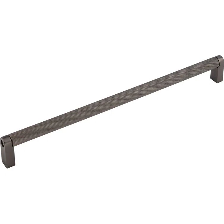 Ash Gray Steel 12" Modern Appliance Handle