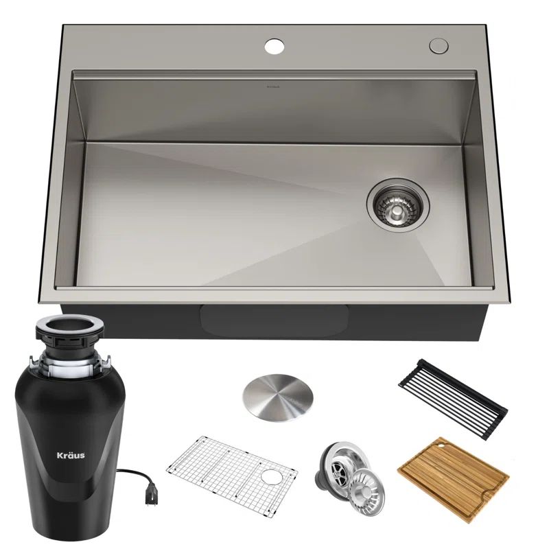 Kore 30-inch Stainless Steel Drop-in Kitchen Sink with Accessories