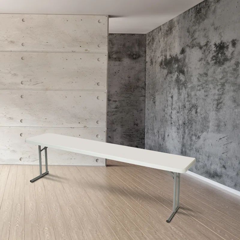 Baldwin 96" White Steel Folding Seminar Table