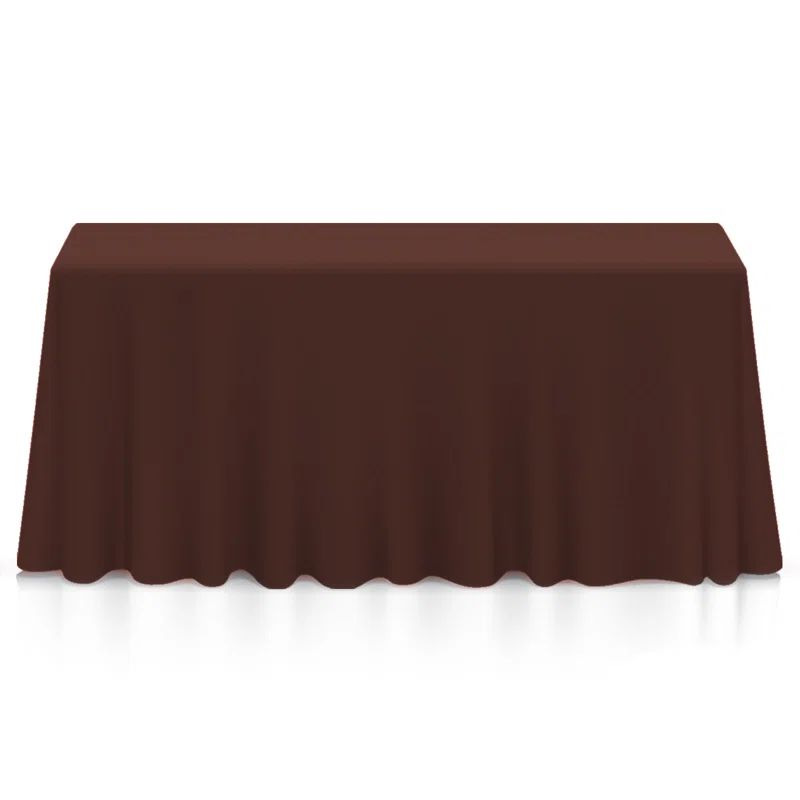 Chocolate Brown 90 x 156 Inch Rectangular Polyester Tablecloth