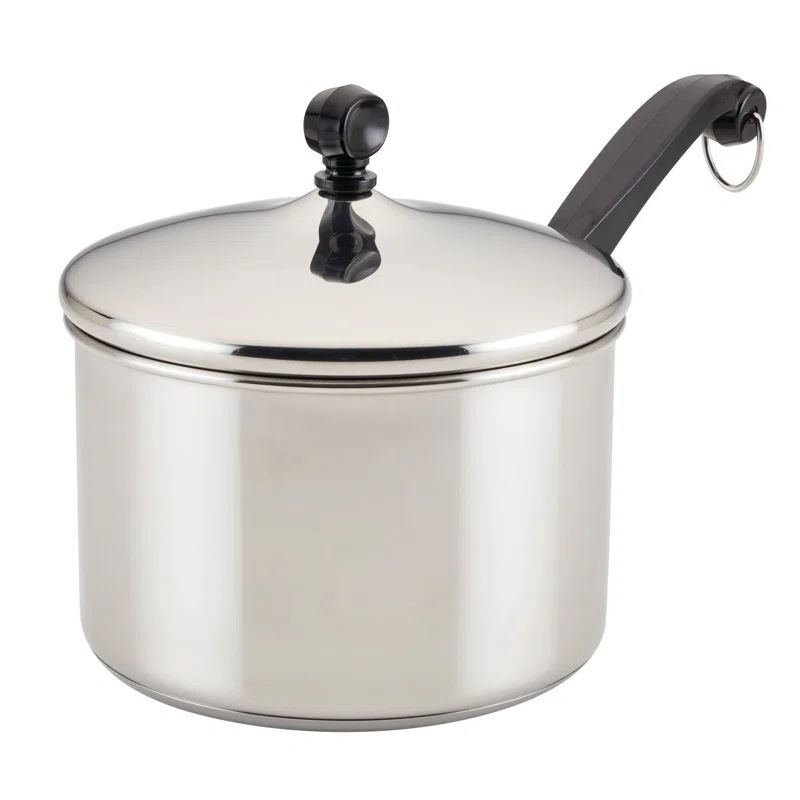 Classic 3-Quart Stainless Steel Non-stick Saucepan with Lid