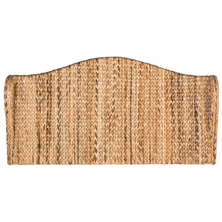 Transitional Nadine Winged Full Headboard in Natural Brown