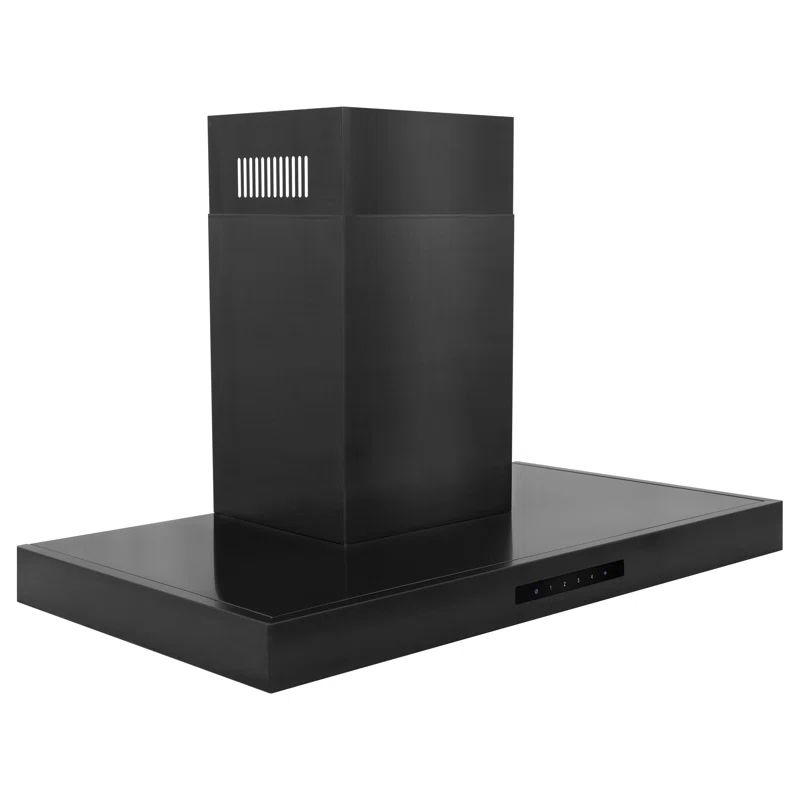 36" Black Stainless Steel Convertible Wall Mount Range Hood