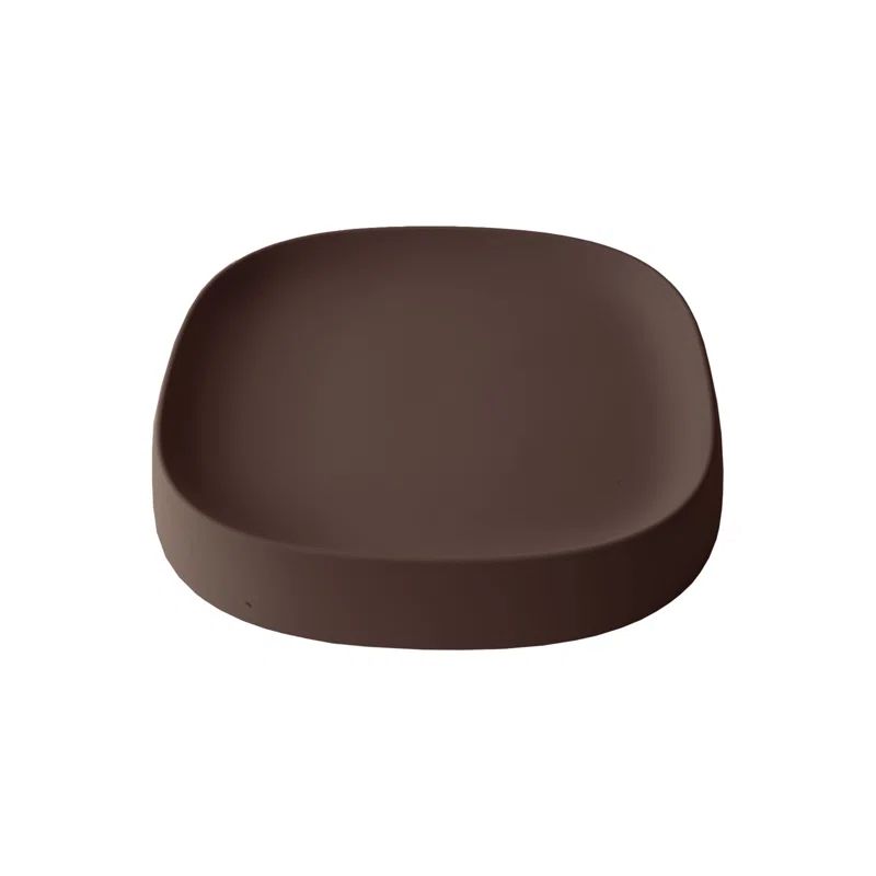 Bark Brown Durable Modern Plant Caddy with Hidden Casters