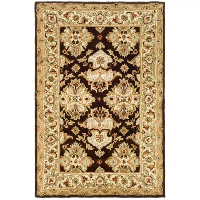 Heritage Espresso and Ivory Hand-Tufted Wool Area Rug