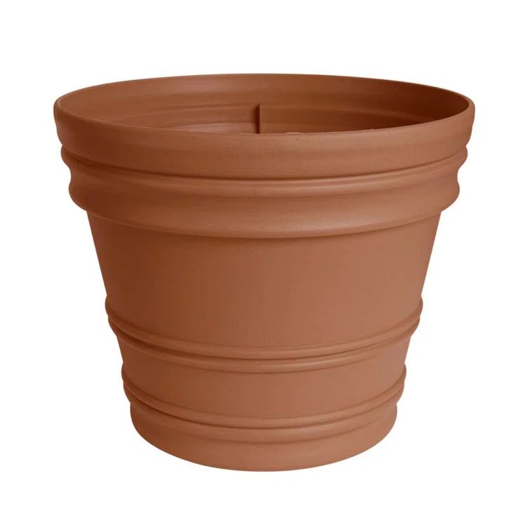 Terra Cotta Resin Rolled Rim 12" Indoor/Outdoor Planter Pot