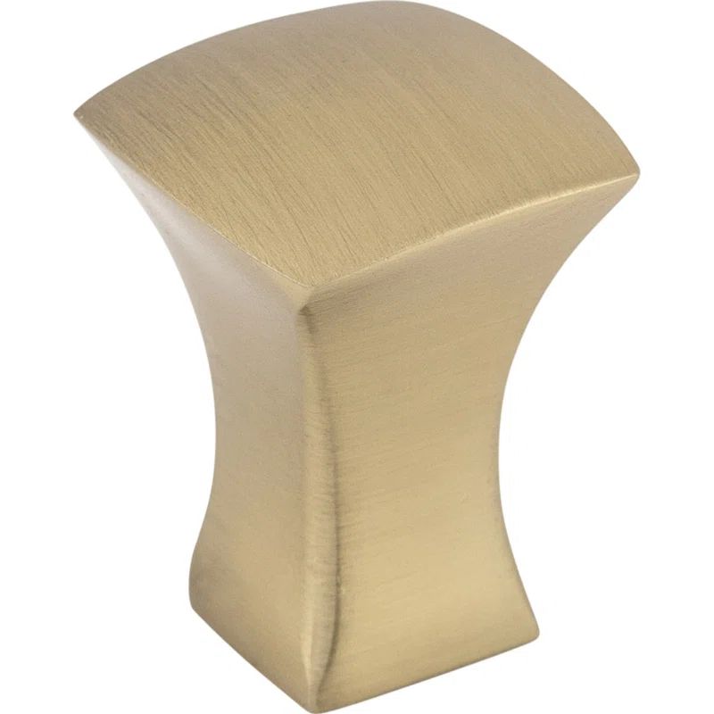 Honey Bronze Modern Square Cup Knob with Mounting Hardware