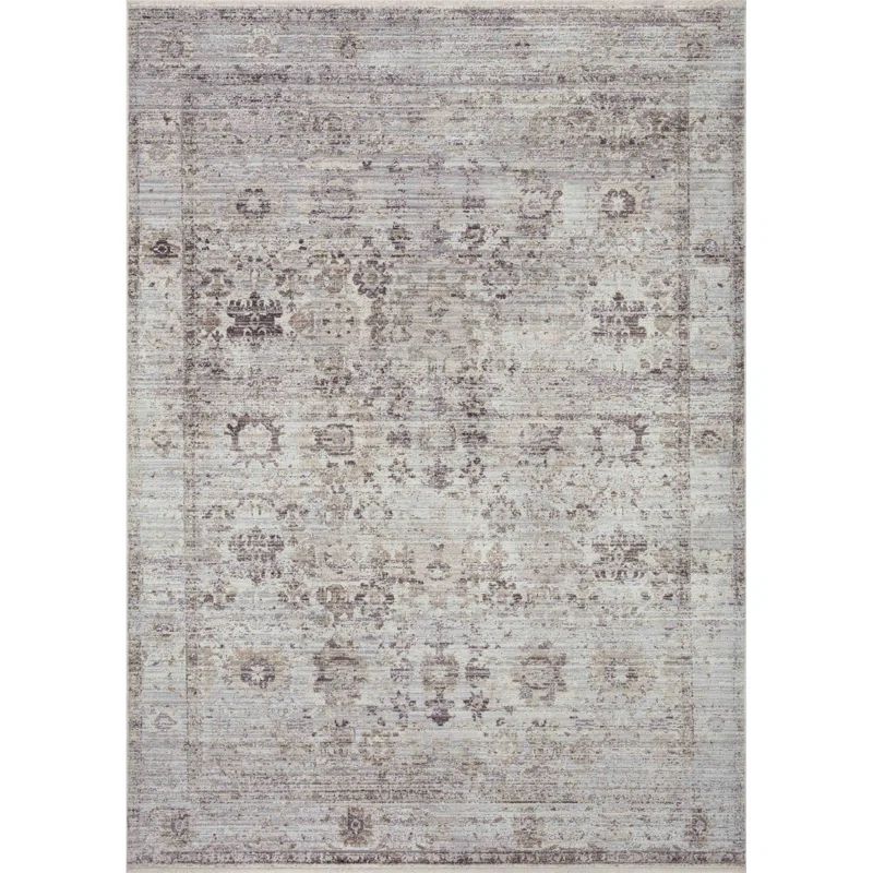 Bonney Stone Charcoal Wool Synthetic Runner Rug 2'7" x 10'