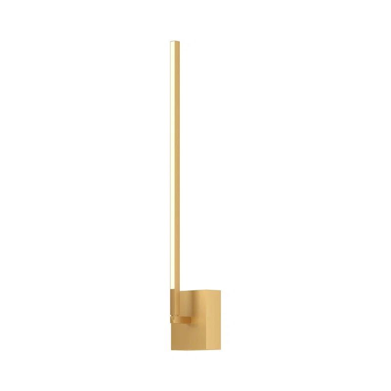 Tall Gold Aluminum Dimmable LED Wall Sconce