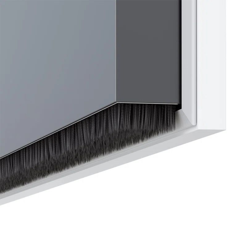 Zephyr Black Zinc-Galvanized Steel Front Door with Frosted Glass