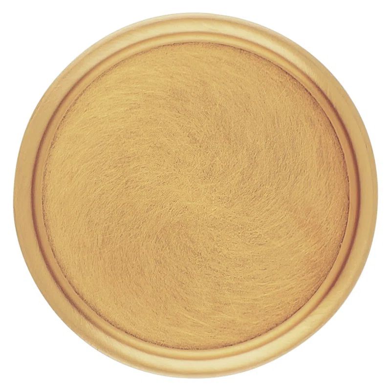 Round Brushed Brass Cabinet Knob with Mounting Hardware