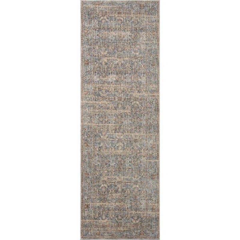 Blake Ocean Mocha Synthetic Runner Rug 2'-7" x 8'-0"