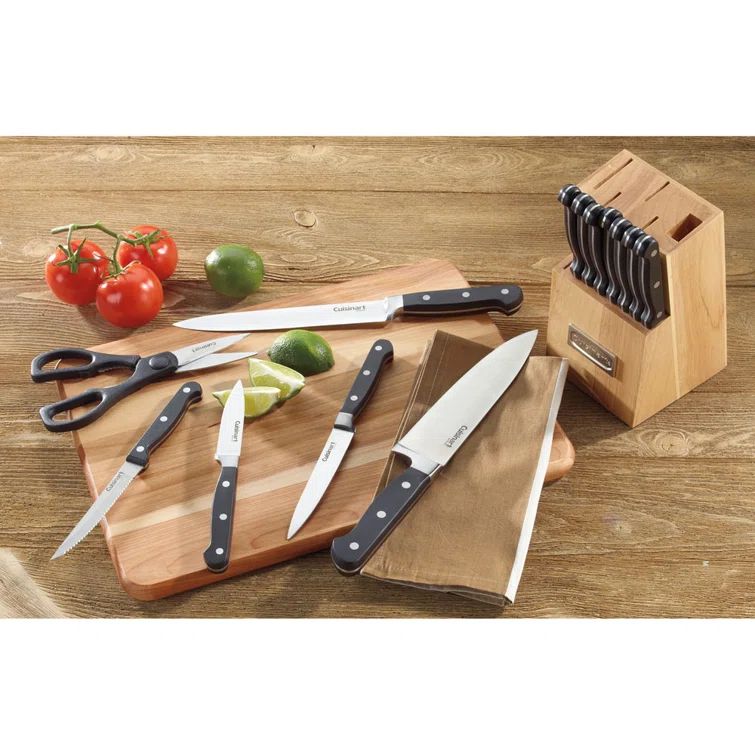 Cuisinart 14-Piece High-Carbon Stainless Steel Knife Set with Wood Block