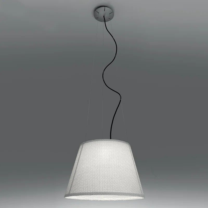 Tolomeo Mega White Outdoor LED Pendant with Washable Thuia Fabric