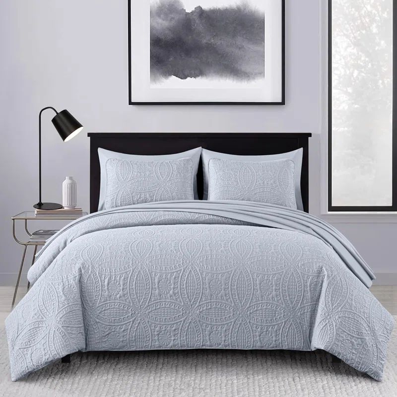 Silver Gray King Microfiber Bed in a Bag Comforter Set