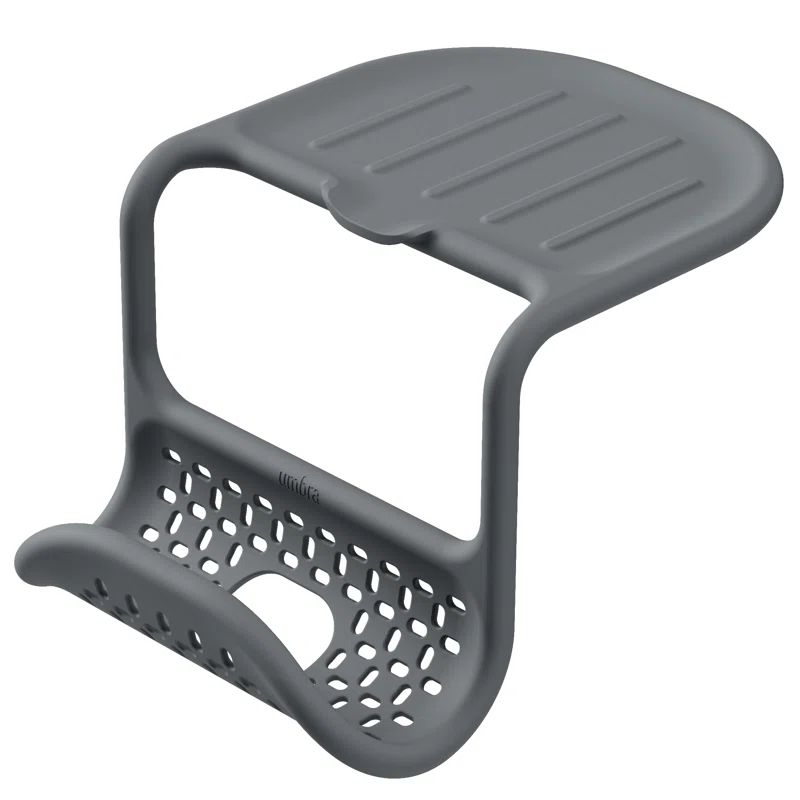 Charcoal Flexible Metal Sink Caddy with Perforated Base