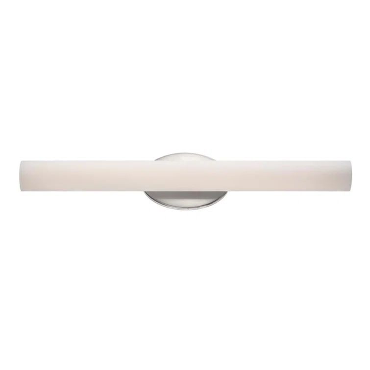 Sleek 24'' Brushed Nickel LED Outdoor Flush Mount Sconce