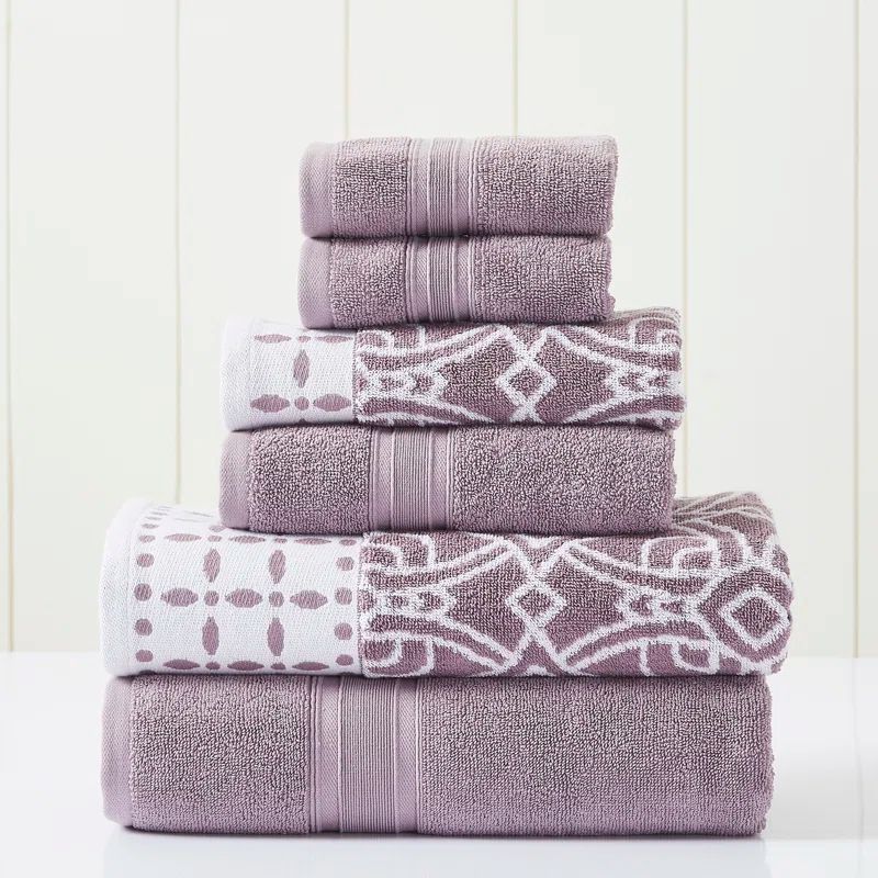 Orchid Cotton 6-Piece Hand and Washcloth Set