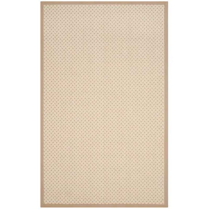 Ivory Elegance Hand-Knotted Wool Rectangular Rug - 3' x 5'