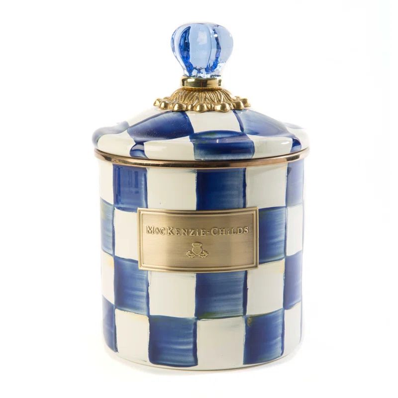 New York Royal Check Kids' Blue Canister Set, 300ml