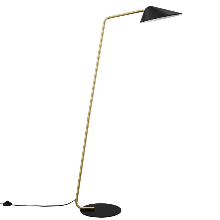Journey Adjustable Black Standing Floor Lamp, 30"x59"