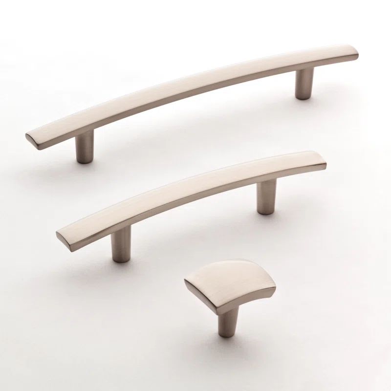 Amelia Satin Nickel Arch Cabinet Pull with Mounting Hardware