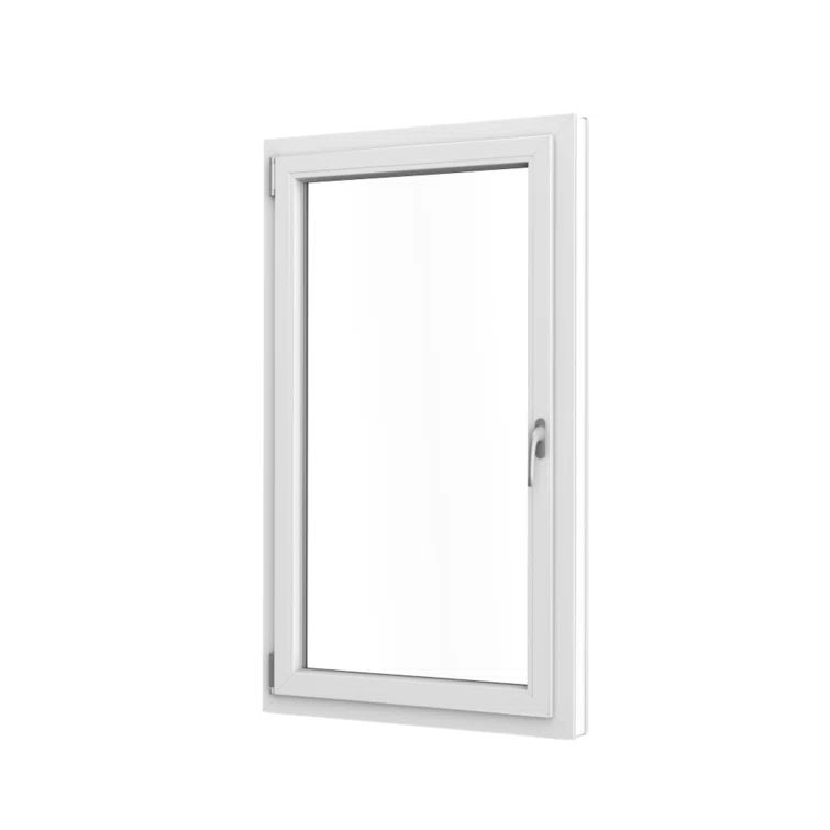 Elite Euro Black and White Vinyl Tilt/Turn Window with Double-Pane Glass