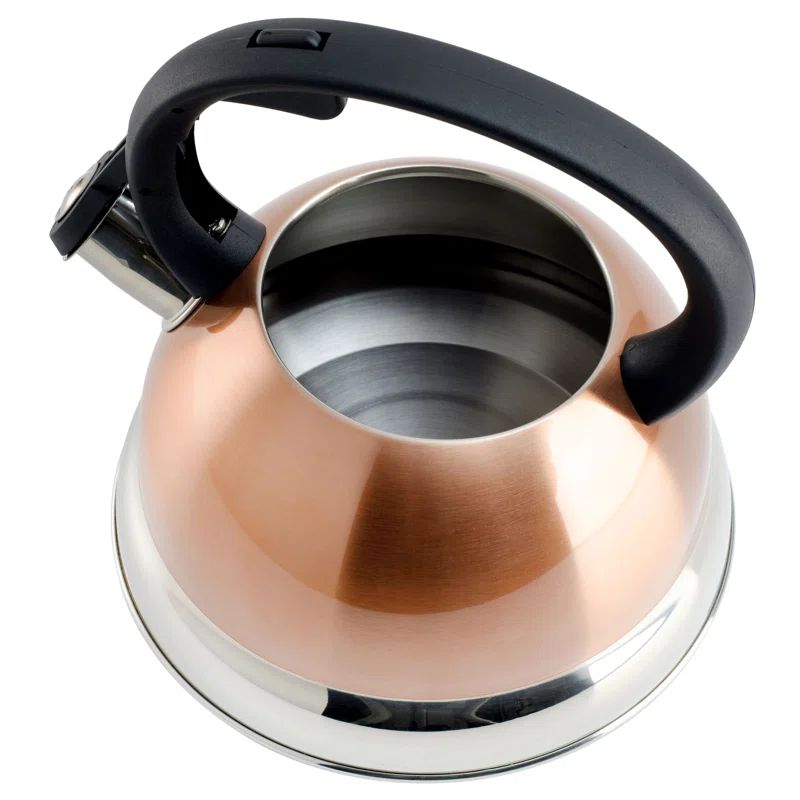 Copper and Stainless Steel 1.75 Quart Whistling Tea Kettle