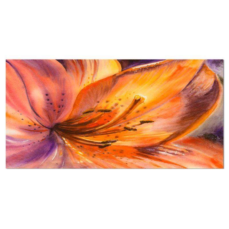 Vibrant Orange Lily Flower Canvas Art Print