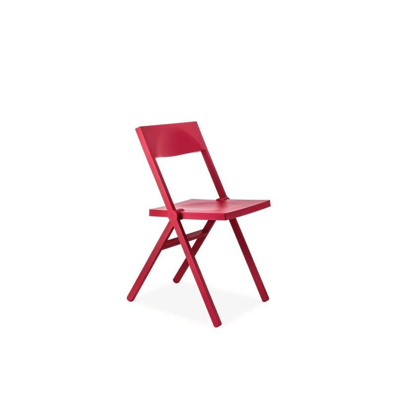 Red Stackable Armless Indoor Dining Chair