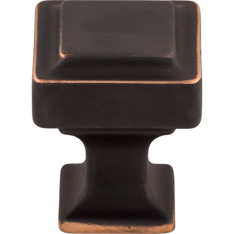 Square Copper Industrial Knob with Mounting Hardware