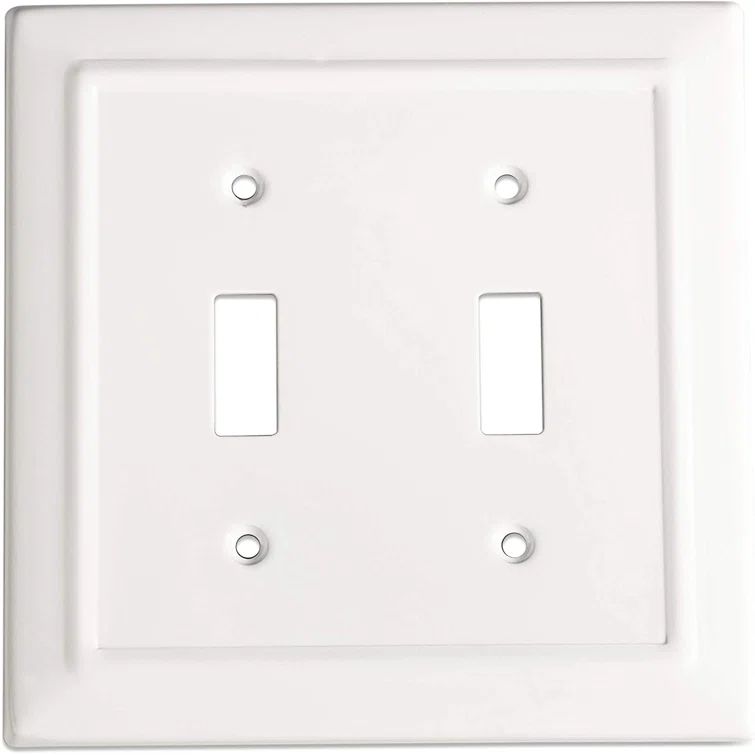 Classic White 2-Gang Decorative Wall Plate