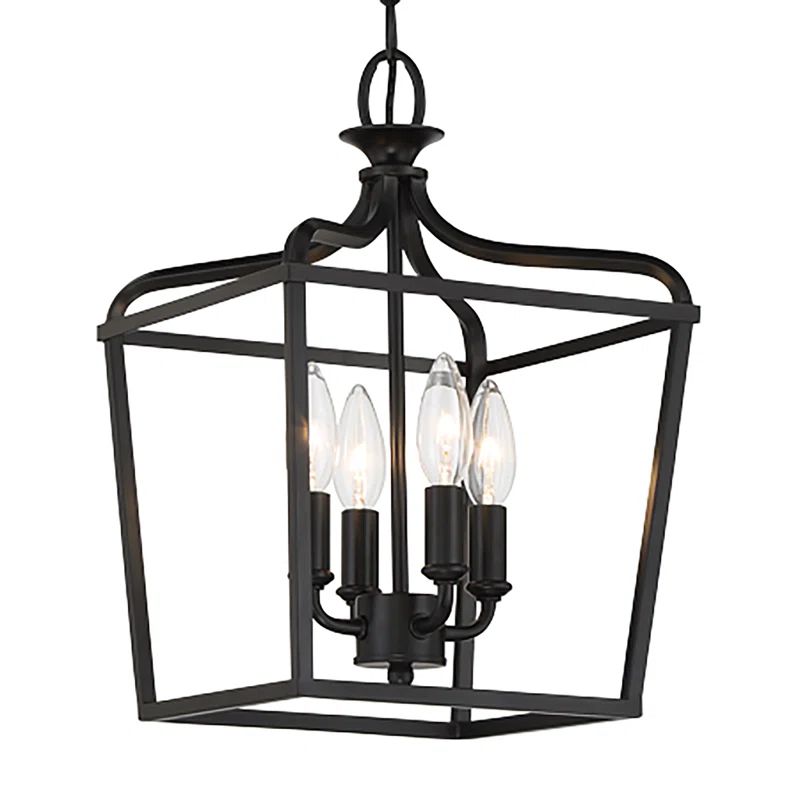 Coal Finish 4-Light Indoor Lantern Pendant