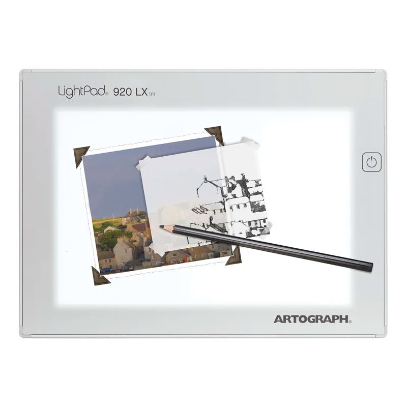Artograph Ultra-Thin White Aluminum LED Light Box Drawing Pad
