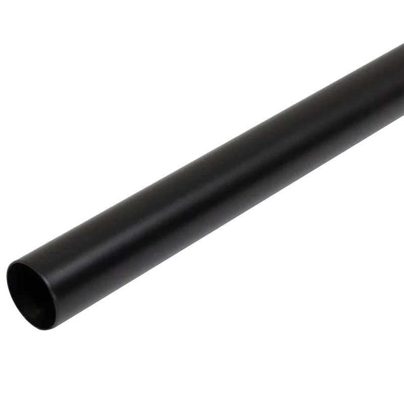 Matte Black Straight Shower Curtain Rod, 5 Feet